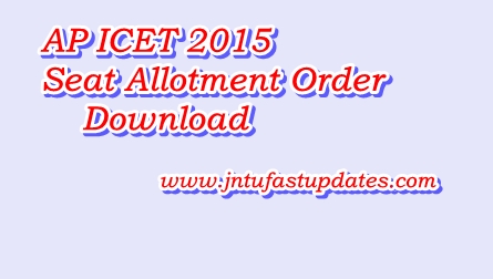 AP ICET 2016 Seat Allotment order Download for MBA and MCA