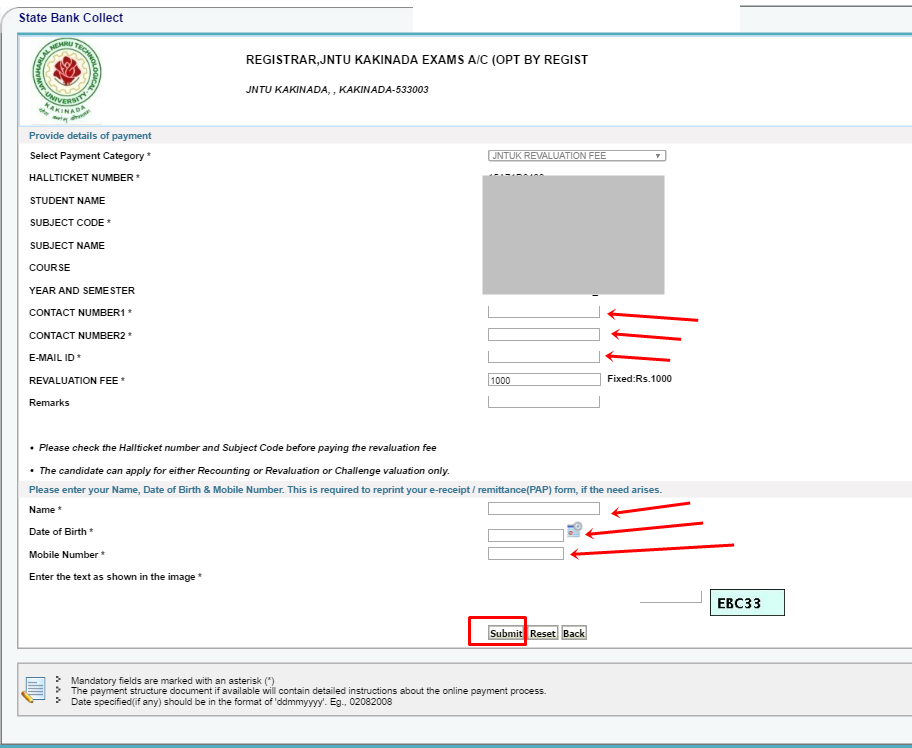 jntuk rc-rv-online apply procedure-4