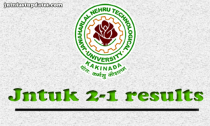 JNTUK B.Tech 2-1 Results R20, R19, R16, R13 - All Results At One Place