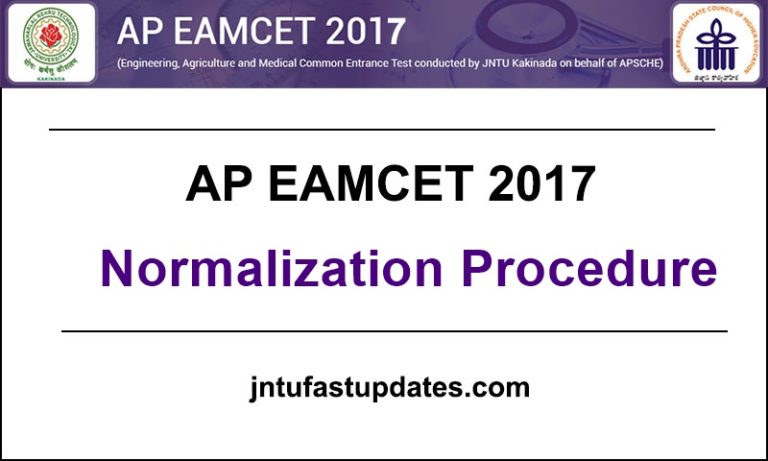 AP EAMCET 2017 Normalization Procedure