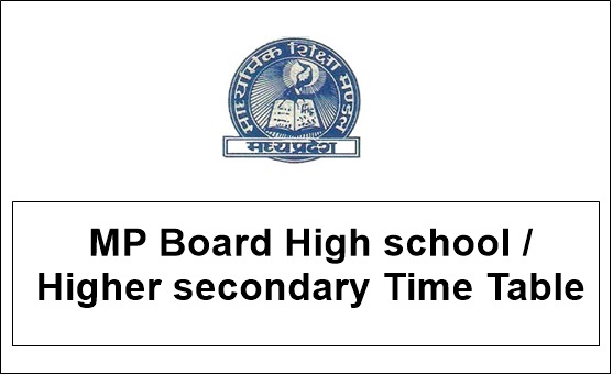 mp board exam time tables
