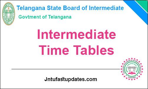 telangana inter time table 2019