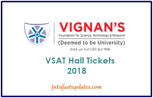 VSAT Hall Ticket 2018 Download