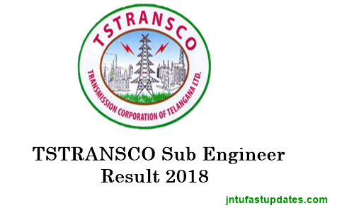 TSTRANSCO Sub Engineer Results 2018