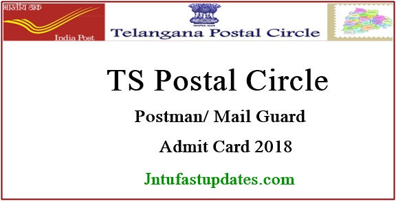 TS Postal Circle Postman/Mail Guard Hall Ticket 2018 Download