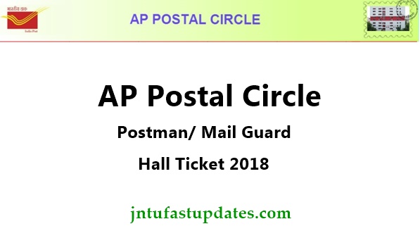 AP Postal Circle Postman/ Mail Guard Admit Card 2018