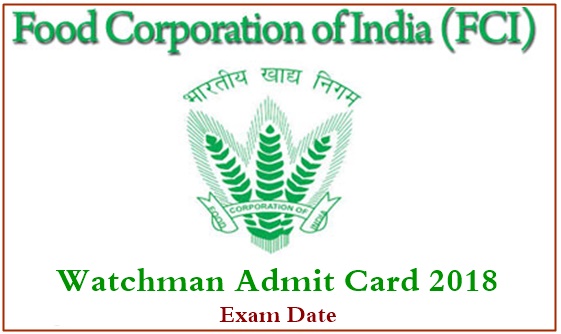 FCI HP Admit Card 2018 & Exam Date