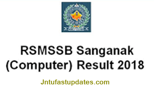 RSMSSB Sanganak Result 2018