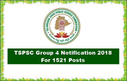 TSPSC Group 4 Notification 2018