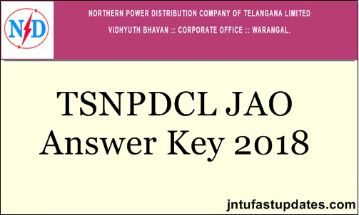 TSNPDCL JAO Answer Key 2018 – Junior Accounts Officer Key PDF For All Sets Question Papers @ tsnpdcl.in