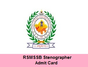 RSMSSB Stenographer Admit Card 2018