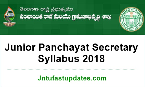 Telangana Panchayat Secretary Syllabus 2018