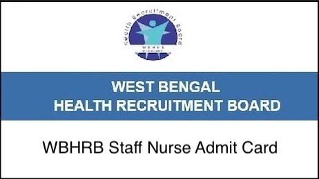 WBHRB Staff Nurse Admit Card 2018