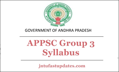 APPSC Group 3 Syllabus 2018