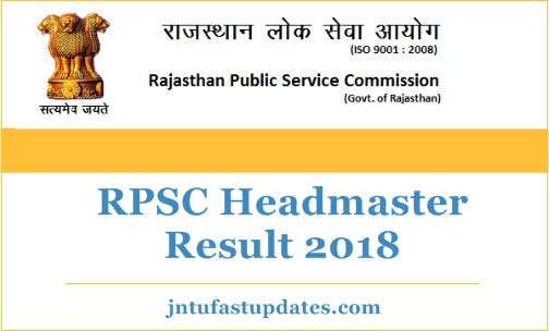 rajasthan headmaster results 2018