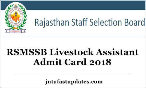 RSMSSB Livestock Assistant Admit Card 2022 – Download Exam Date @ rsmssb.rajasthan.gov.in