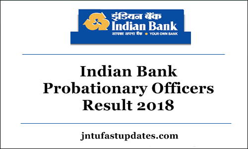 Indian Bank PO Result 2018