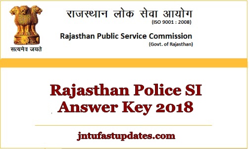 Rajasthan Police SI Answer Key 2018