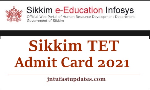 Sikkim TET Admit Card 2021