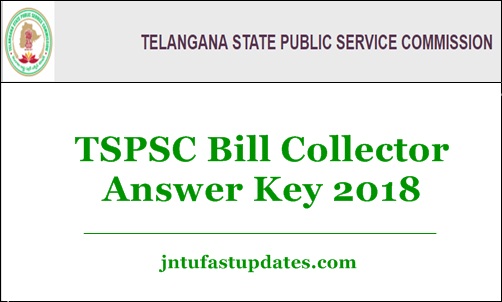 TSPSC Bill Collector Answer Key 2018