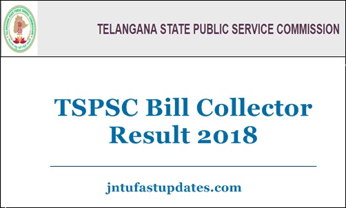 TSPSC Bill Collector Result 2018