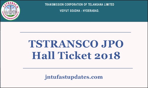 TSTRANSCO JPO Hall Ticket 2018.
