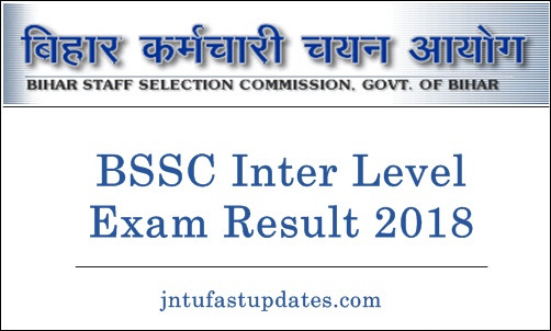 BSSC Inter Level exam Result 2018