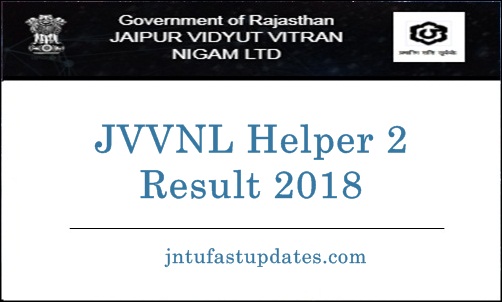 JVVNL Helper 2 Results 2018