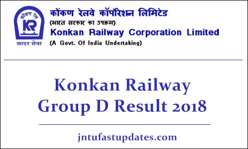Konkan Railway Group D Result 2018, Cutoff Marks & Merit List – KRCL Trackman Results