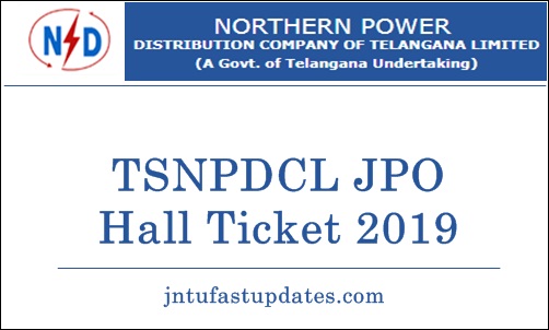 TSNPDCL JPO Hall Ticket 2019