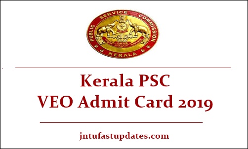 Kerala PSC VEO Admit Card 2019