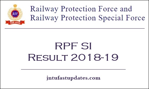 RPF SI Result 2018-19