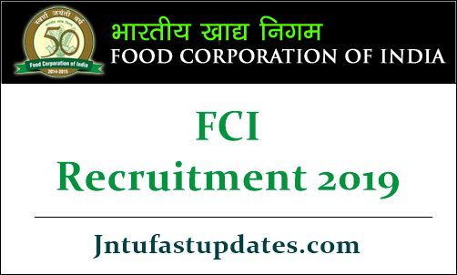 FCI Recruitment 2019 – Apply Online for 4103 JE, Steno & Typist Jobs Application Form Registration