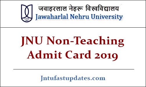 JNU Non-Teaching Admit Card 2019