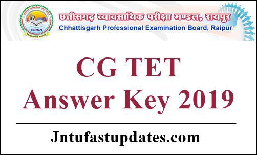 CG TET Answer Key 2019