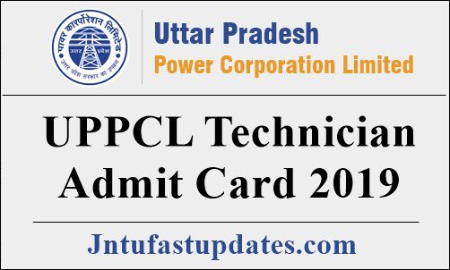 UPPCL Technician Admit Card 2019