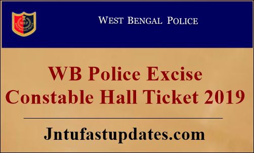 West Bengal Police Excise Constable Hall Ticket 2019