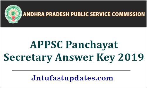 APPSC Panchayat Secretary Answer Key 2019