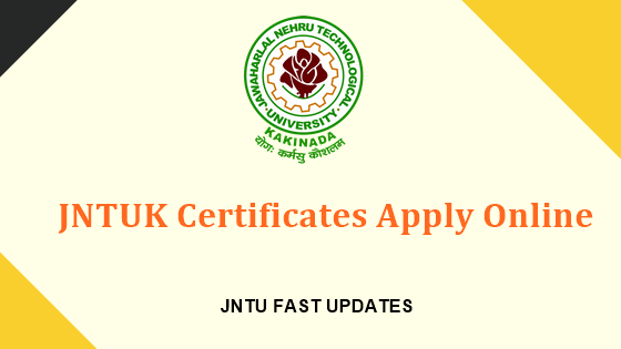 JNTUK Certificates Apply Online