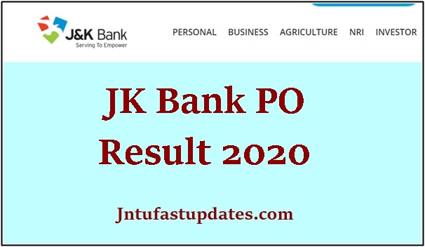 jk bank po result 2020