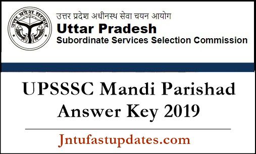UPSSSC Mandi Parishad Answer Key 2019
