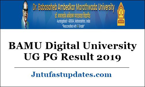 BAMU Digital University UG PG Result 2019