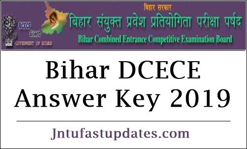 Bihar DCECE Answer Key 2019