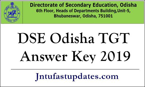 DSE Odisha TGT Answer Key 2019