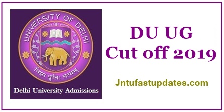 DU UG First Cutoff Marks List 2019