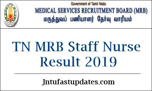 TN MRB Staff Nurse Result 2019