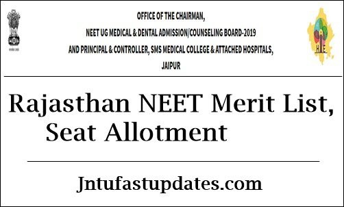Rajasthan NEET Seat Allotment 2020