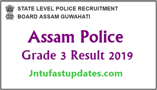 Assam Police Grade 3 Result 2019