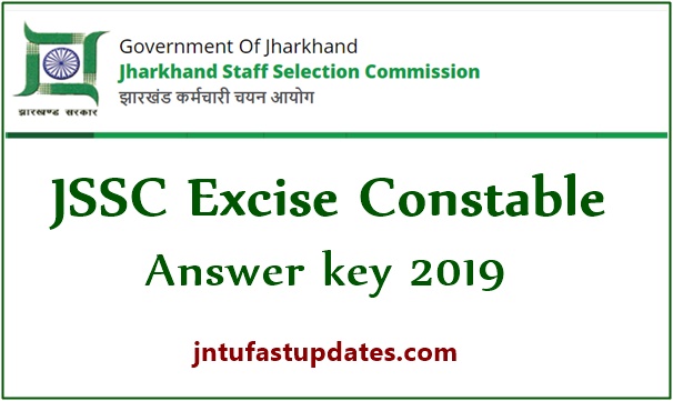 JSSC Excise Constable Answer Key 2019