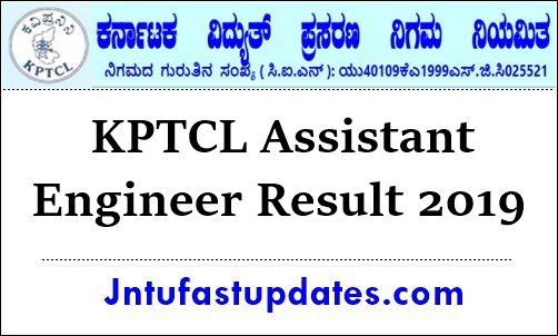 KPTCL Assistant Engineer Result 2019